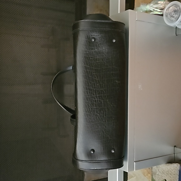 ❤️Last Chance !! Authentic GUCCI Black Leather Bamboo Bullet Tote Bag - Picture 12 of 13